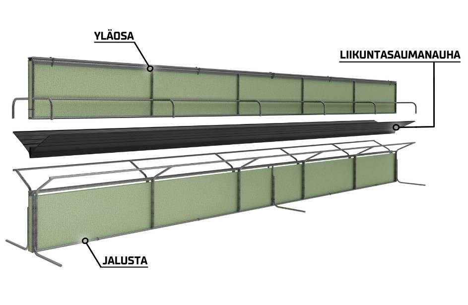 ABS Liikuntasaumaelementin osat